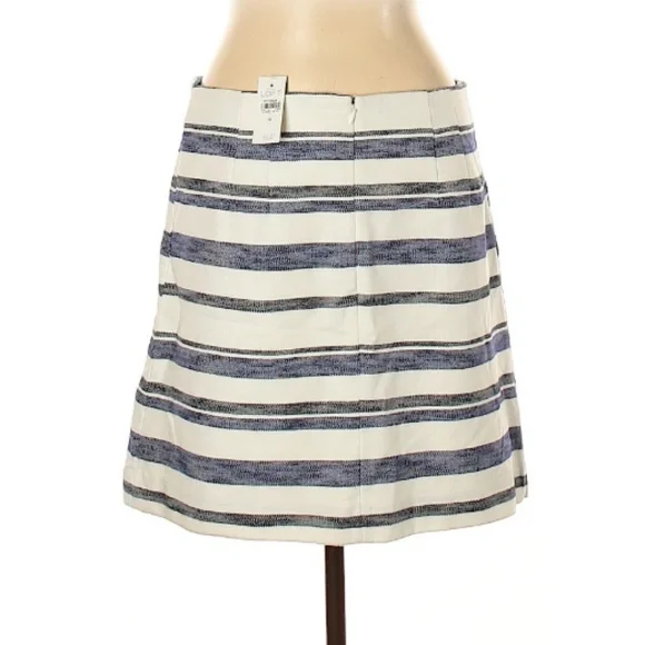 Ann Taylor Striped Fringe Wrap Skirt - Picture 3 of 4